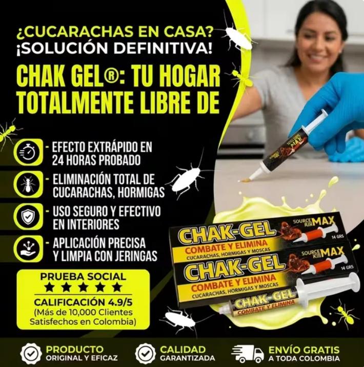 CHAK-GEL® LA SOLUCION CONTRA LAS CUCARACHAS